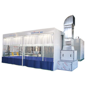 2024 Hot sale polishing car paint prep station spray booth with floor filter