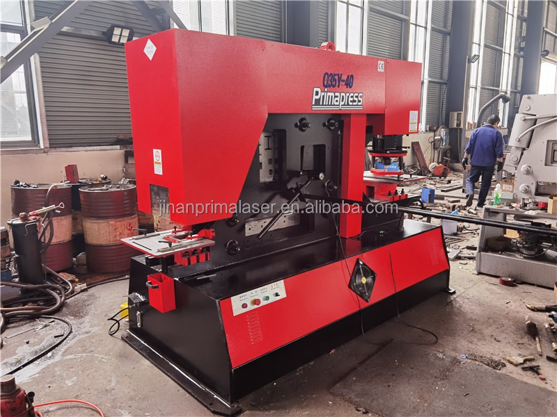 Q35y-25 Metal Plate Shearing Angle and Hole Punching Iron Worker Combine 120ton Hydraulic Ironworker Machine