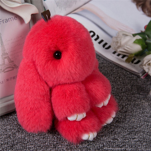 Soft plush kopenhagen fur rabbit bunny keychain