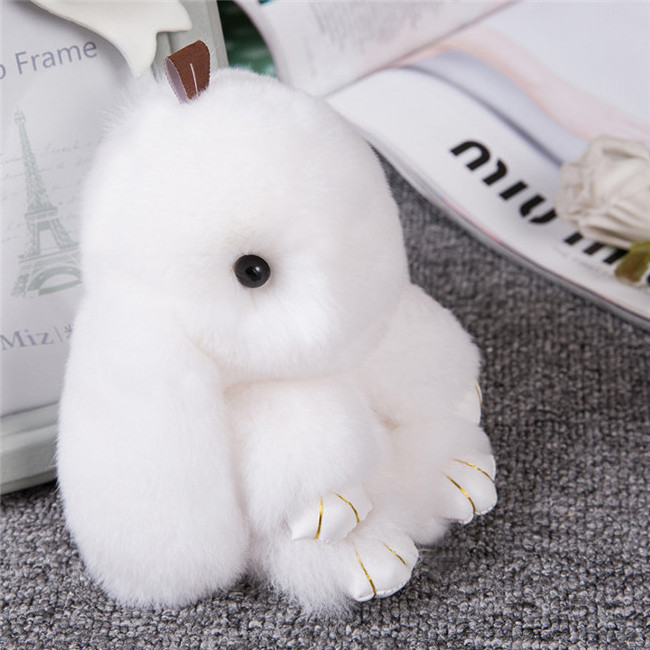 Soft plush kopenhagen fur rabbit bunny keychain