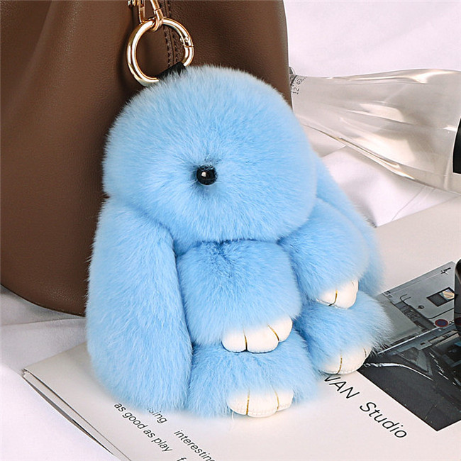 Soft plush kopenhagen fur rabbit bunny keychain