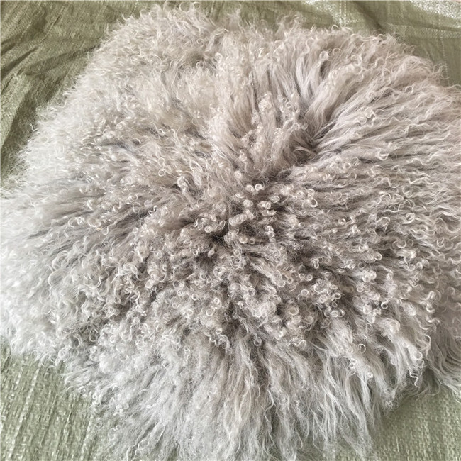 natural curly Long Hair Goat Shearling Fabric tibet lamb fur