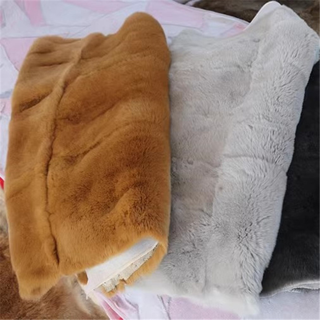 Rex Chinchilla Fur Coat Dyed Color