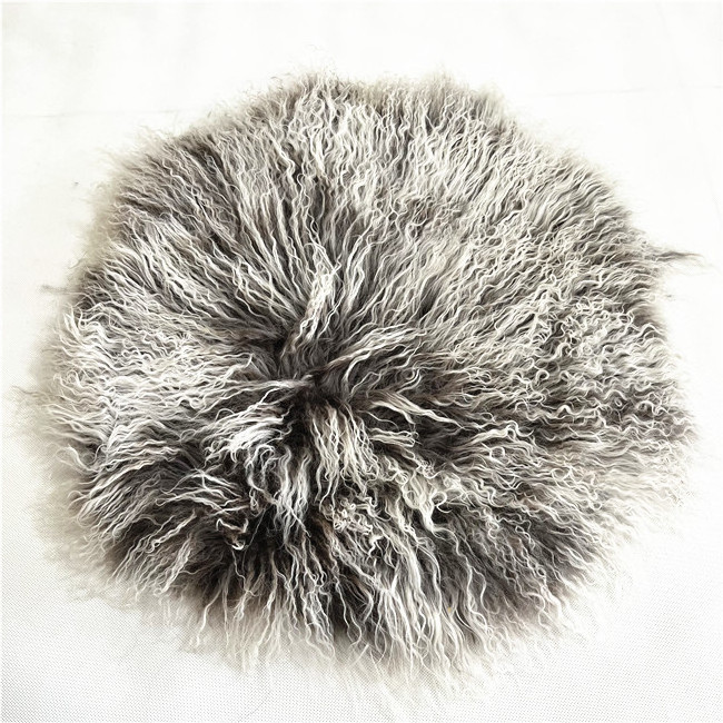 Tibetan Lambskin Fur Hide Long Curly Hair