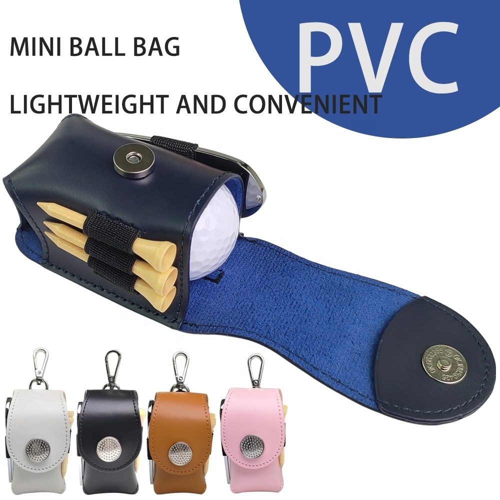 Manufacturer Supplier High Quality Golf PVC Small Clip Ball Bag Golf Accessories Kit PVC Material Small Waist Bag