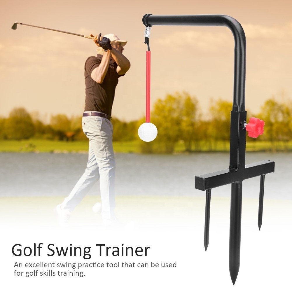 Outdoor and Indoor Sports Golf Practice Golf Metal Training Aids Stretchable Swing Trainer Machine for Swing Practice