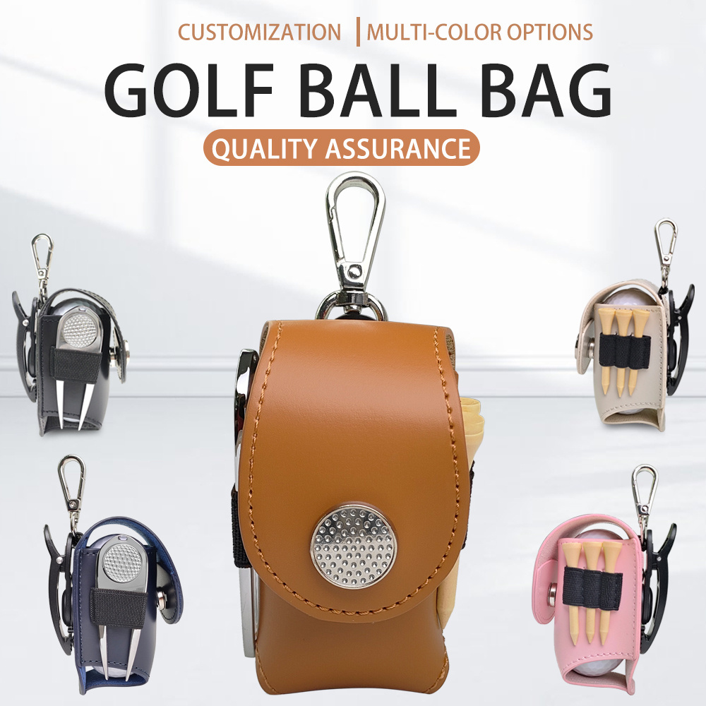 Manufacturer Supplier High Quality Golf PVC Small Clip Ball Bag Golf Accessories Kit PVC Material Small Waist Bag