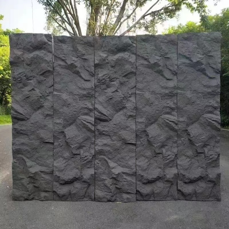 PU faux mountain rock one panel one wall veneer panels PU culture foam stone factory wholesale price