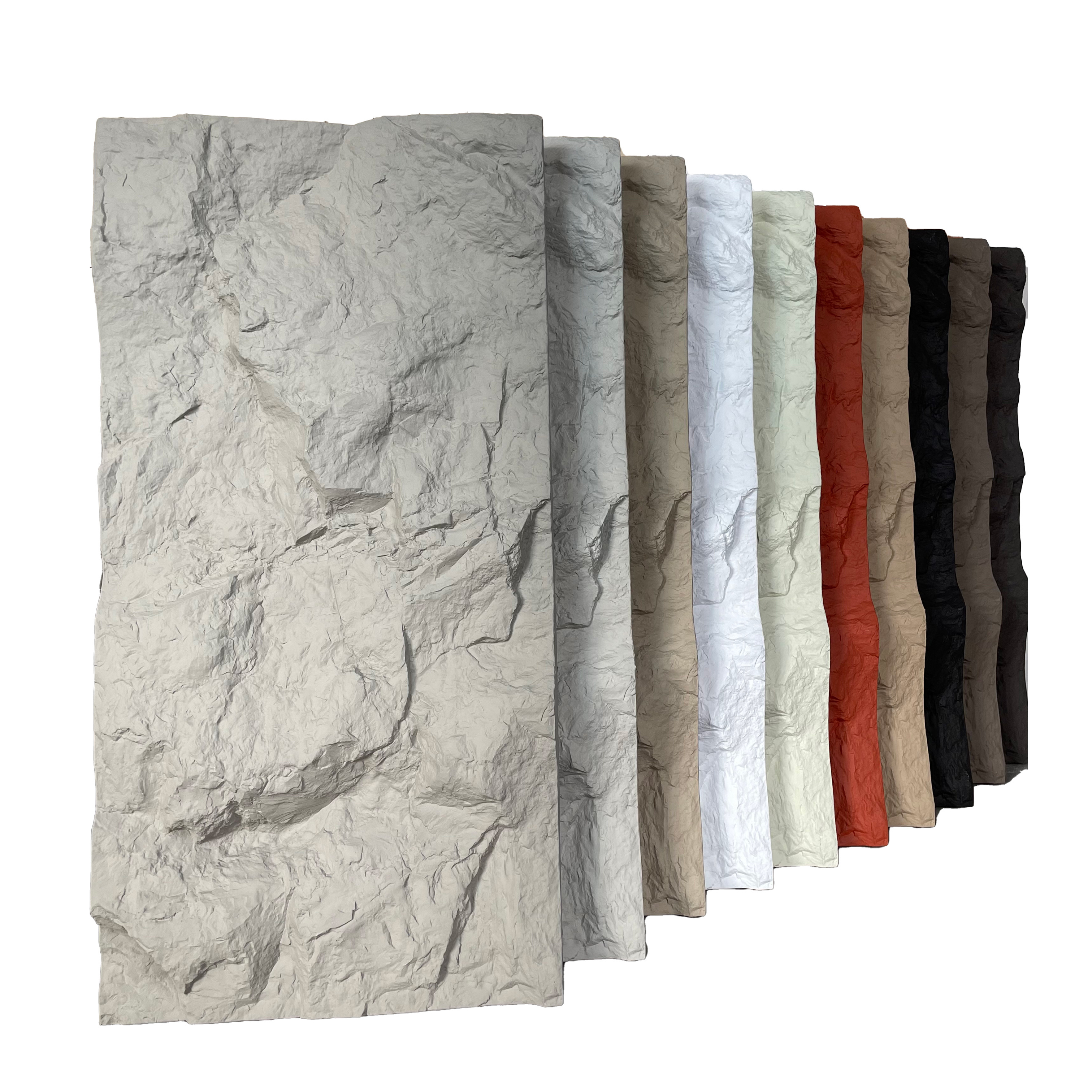 PU faux mountain rock one panel one wall veneer panels PU culture foam stone factory wholesale price