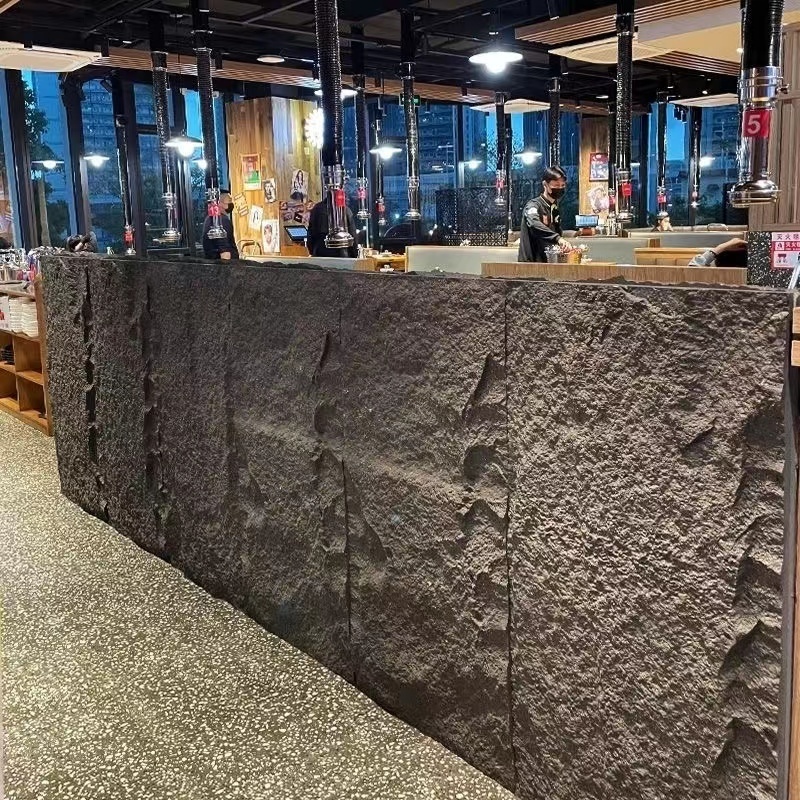 Factory direct sale Outdoor pu culture stone 3D polyurethane faux stone wall panel