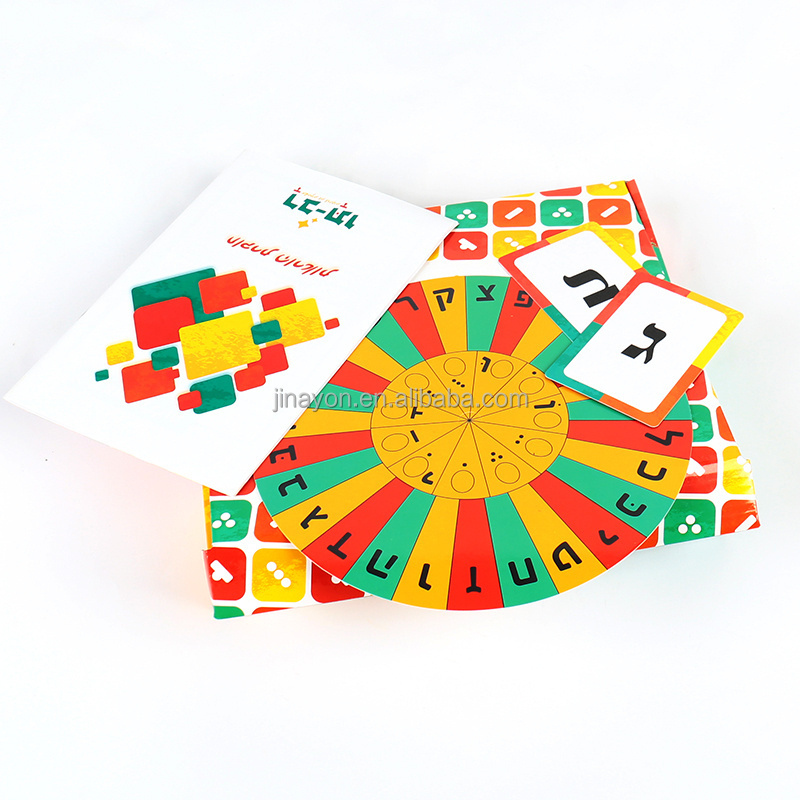 Custom Paper Card Board Game with Spinner Sand Timer Party Game Set