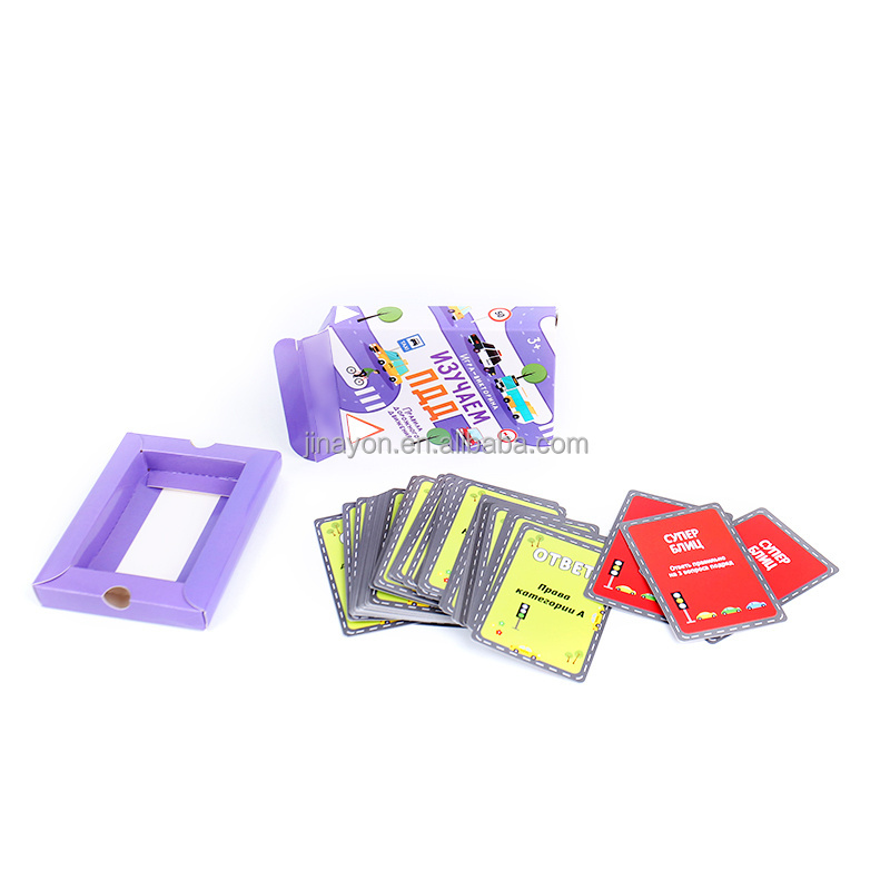 Manufacturer Custom Board Games Paper Cards Game Playing Cards with Paper Insert Tray