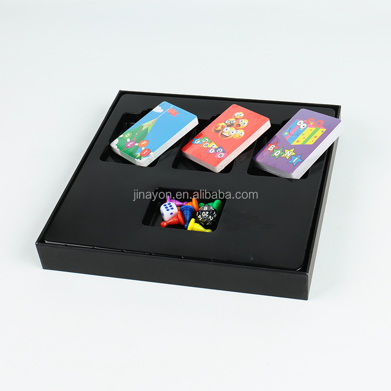 High Quality Kids Educational Playing Cards with Dice and Pawns Cardboard Printing Custom Children Board Games