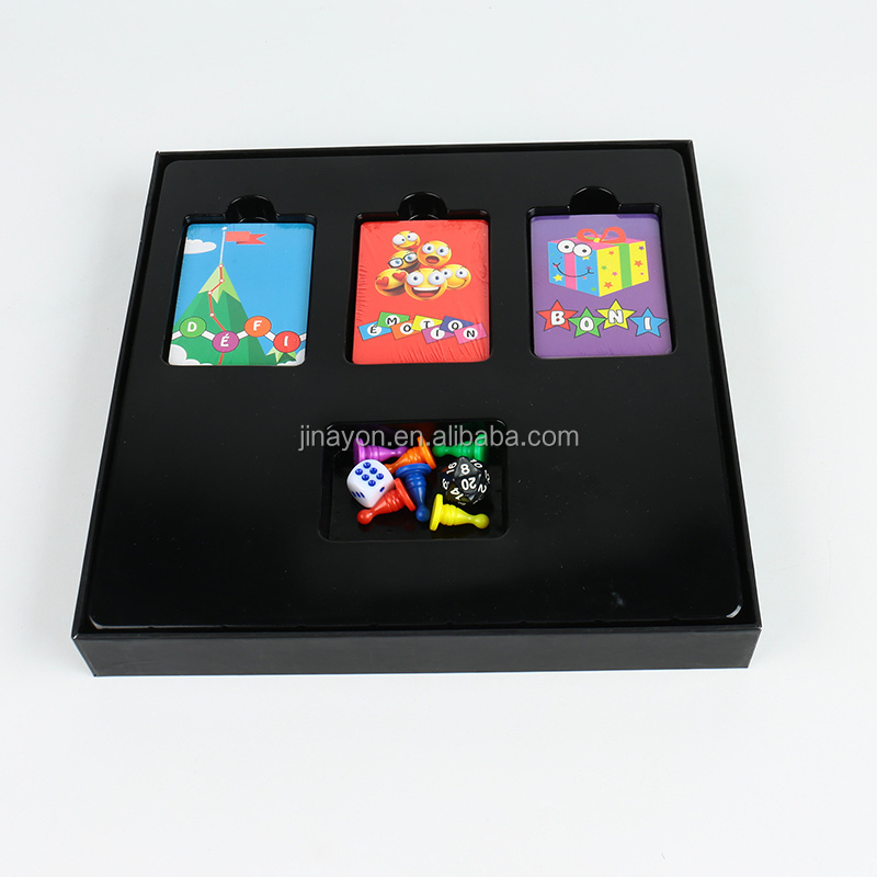 High Quality Kids Educational Playing Cards with Dice and Pawns Cardboard Printing Custom Children Board Games