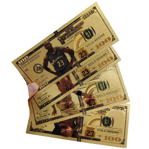 Hot selling waterproof gold foil bank note gold collection bag christmas gold foil bank note