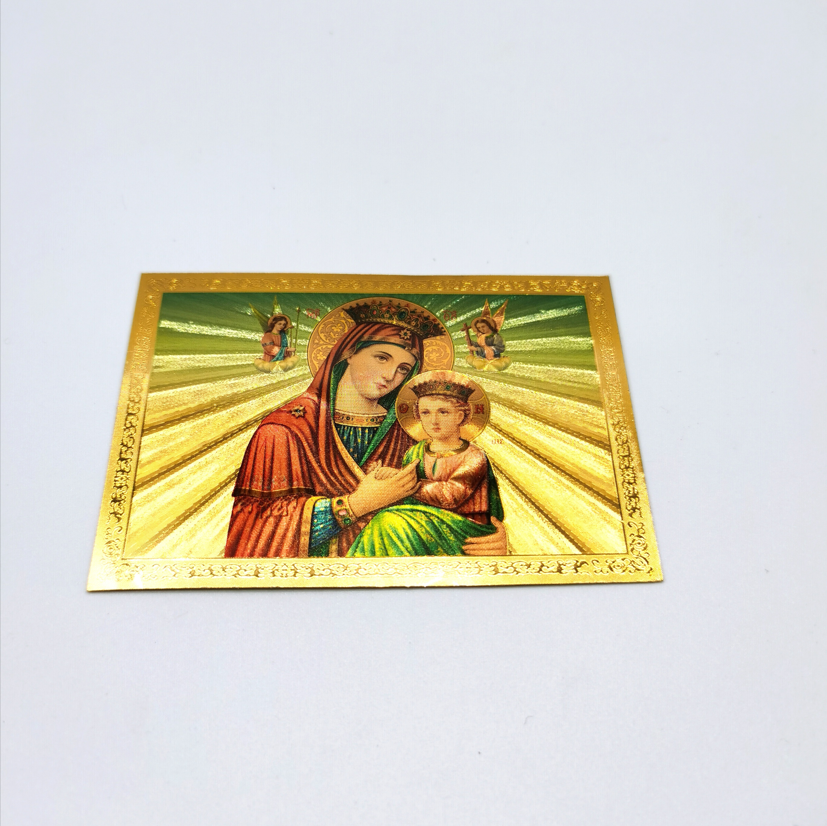 Religious Gold Foil Jesus Maria Stickers Christian Savior Maria Jesus Graffiti Sticker  Decorative Waterproof Sticker