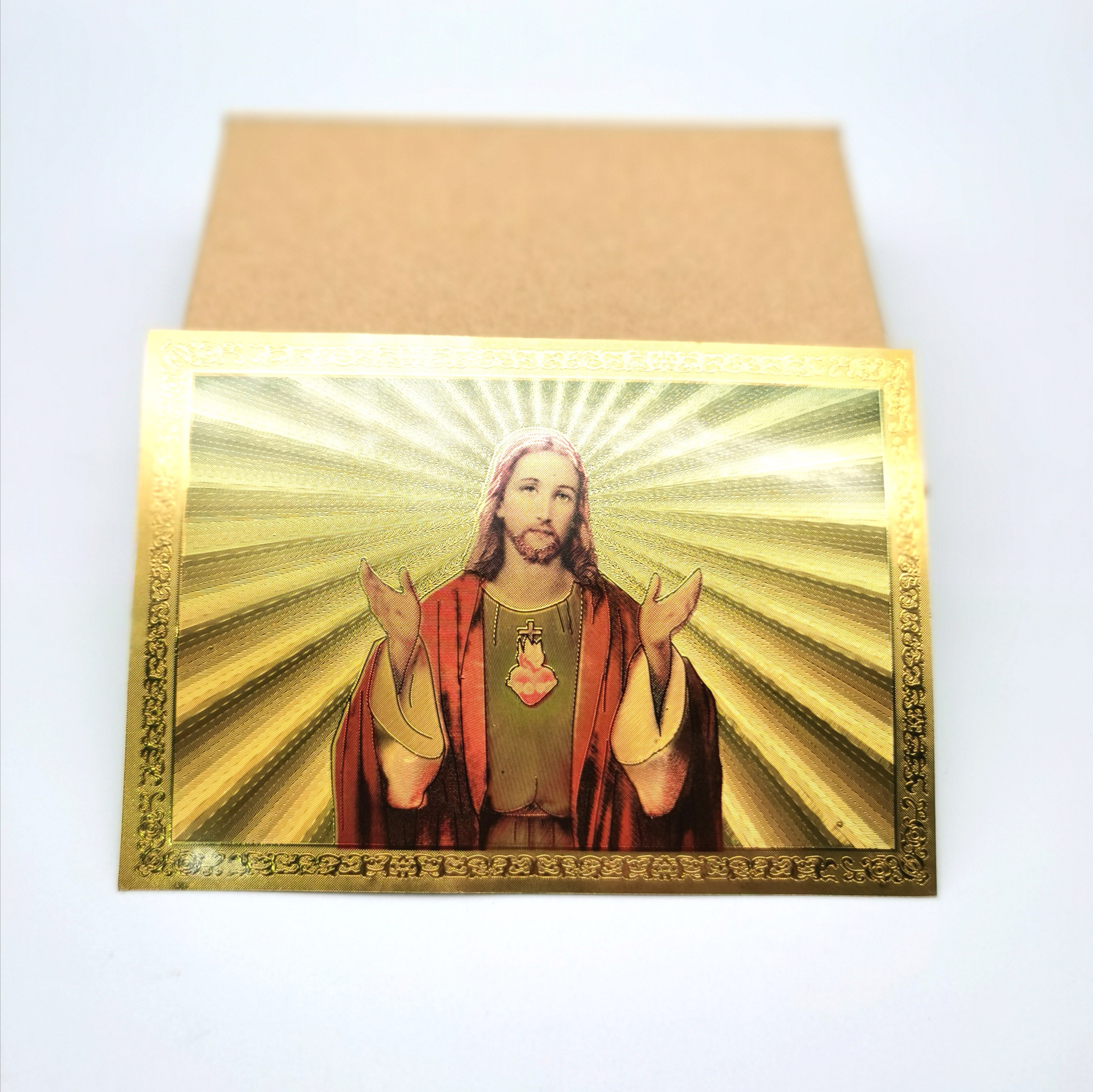 Religious Gold Foil Jesus Maria Stickers Christian Savior Maria Jesus Graffiti Sticker  Decorative Waterproof Sticker