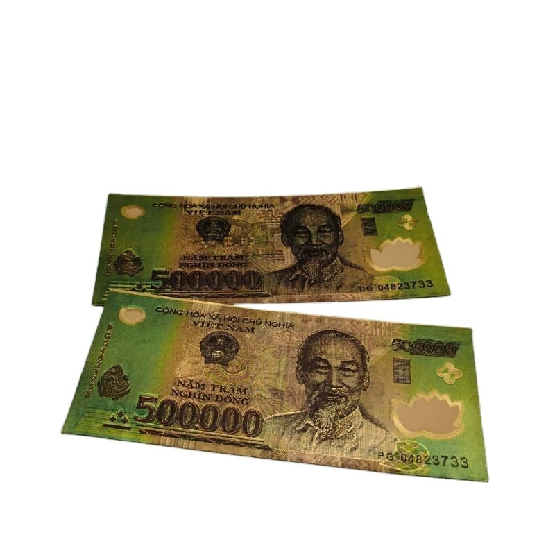 Custom gold foil collection banknote 500000 dollar gold foil banknotes South Korean Won