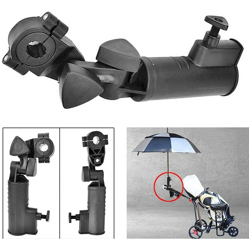 OEM Golf Cart Umbrella Holder Universal for Push Cart Adjustable Size Angle Stroller Attachment with Clamp for Bike Stroller