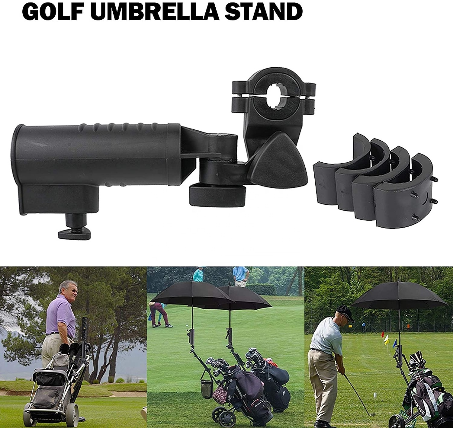 OEM Hot Sale Multifunction Golf Trolly Umbrella Holder Golf Umbrella Holder Adjustable Plastic For High Quality