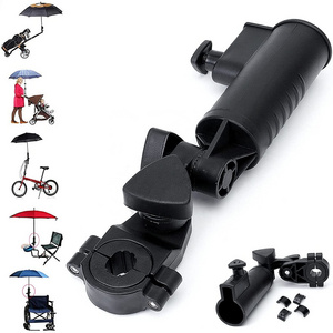 Hot Sales Golf Cart Umbrella Holder Universal Adjustable Size Angle Stroller Attachment with Clamp Durable Accessories