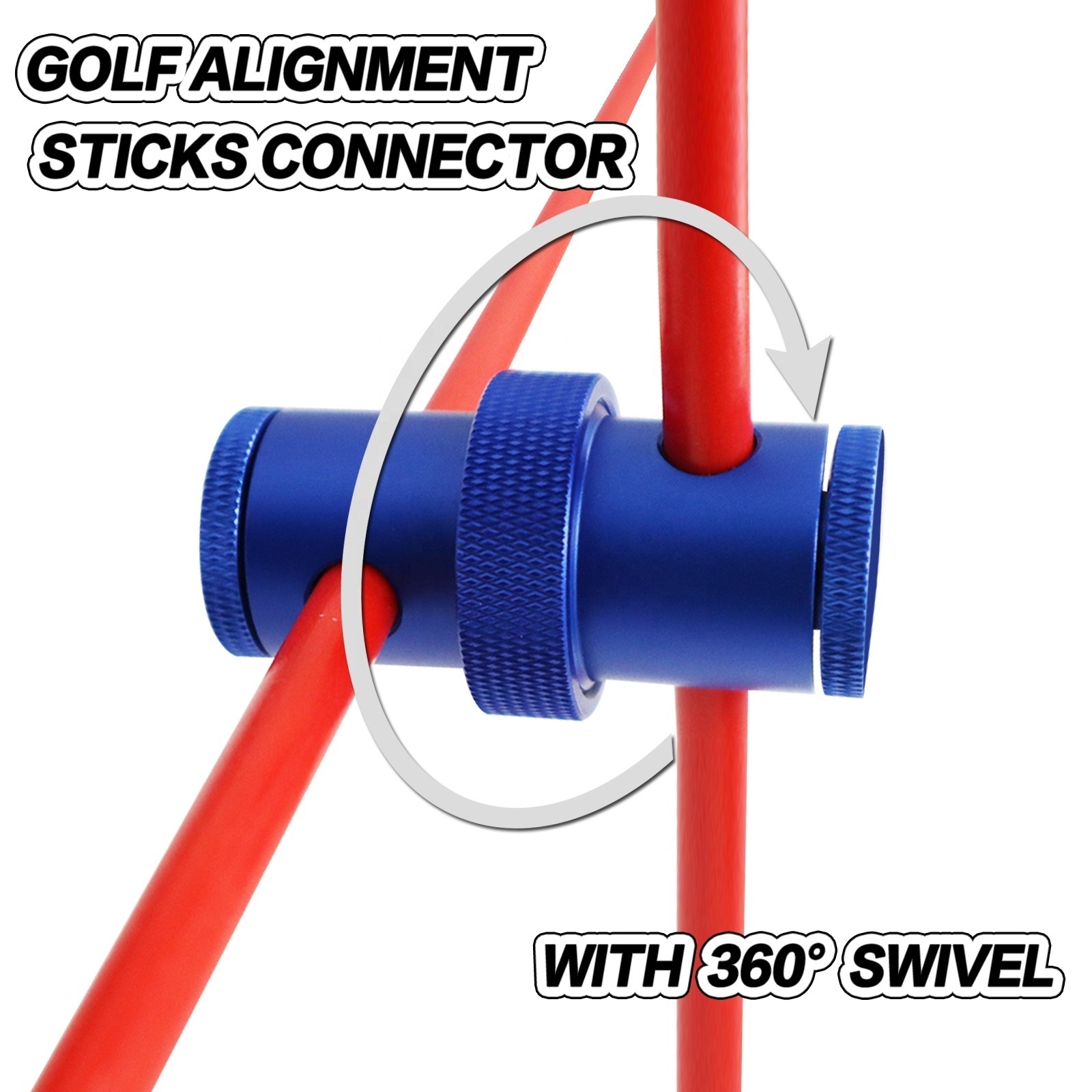 New Hot Sale Golf Alignment Stick 90 Degree Connector Golf Swing Plane Aiming Putting Practice Trainer Aid Equipment Rod Sticks