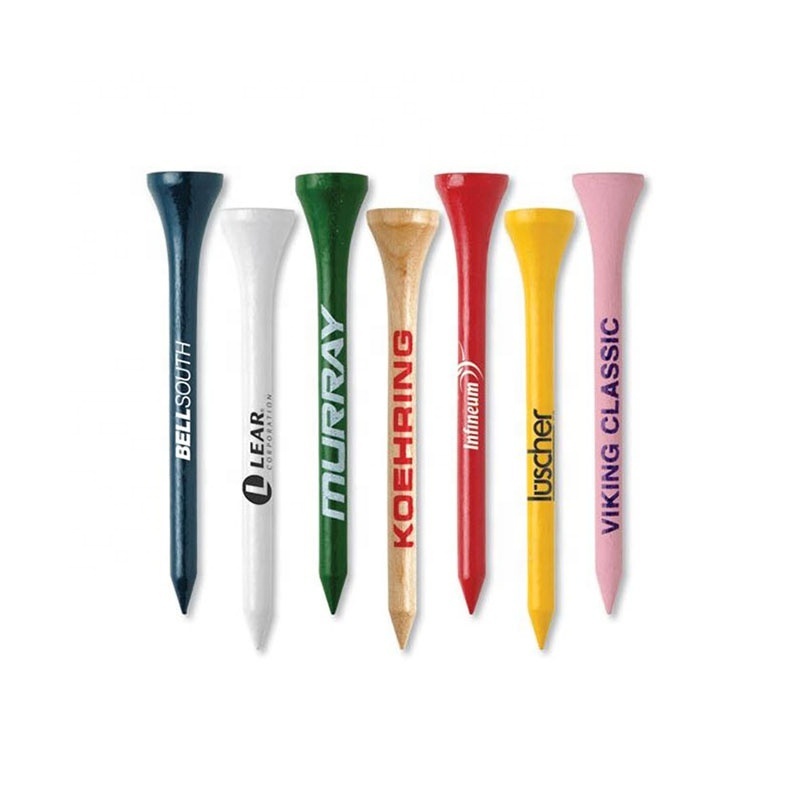 Hot Sales Golf Tees Logo Printed Custom Golf Tee Package 54 mm 70mm 83mm 100 mm Multiple Colors For Factory Prices