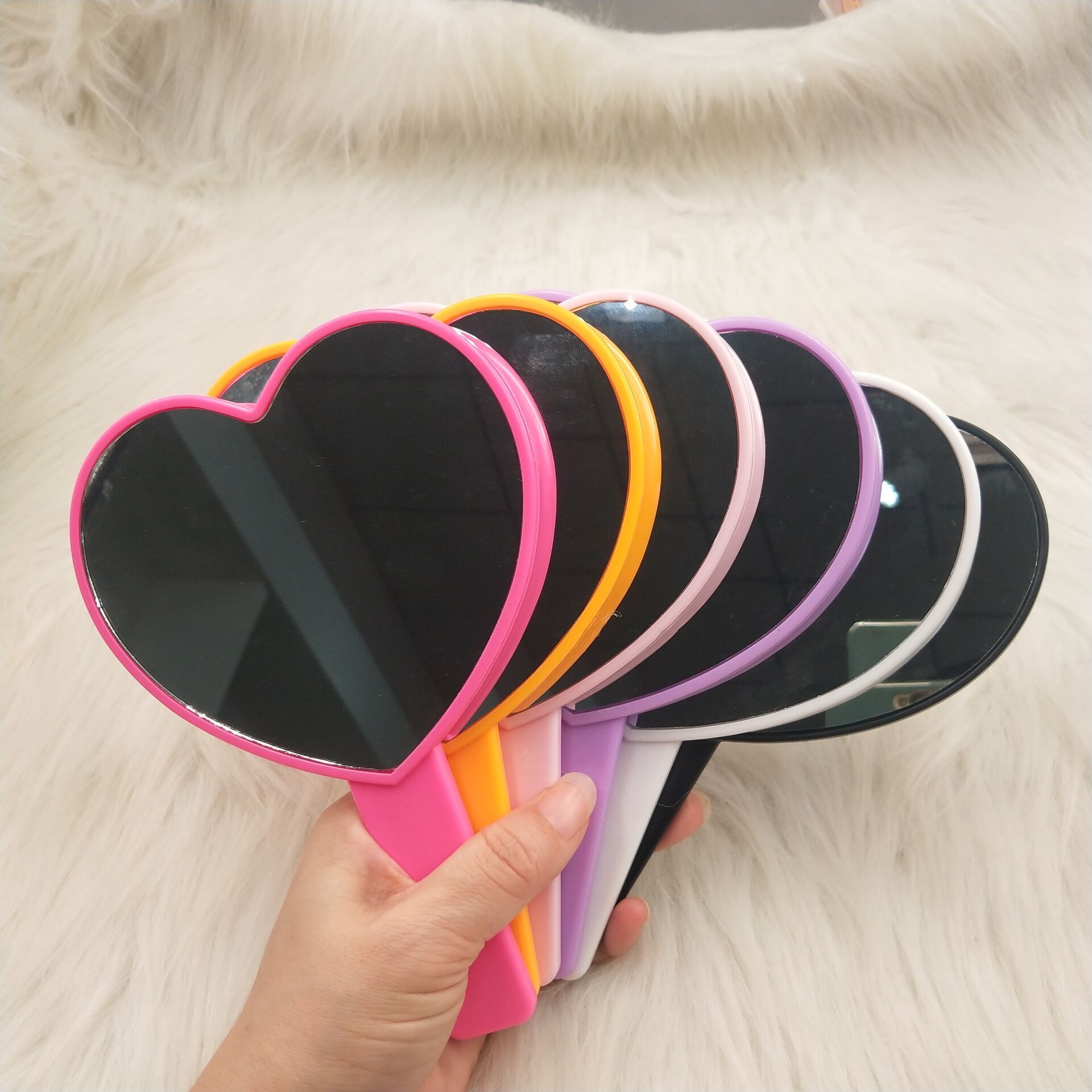 mirror vendor bulk of mini mirrors low moq cheaper price OEM plastic Handheld Pocket Makeup Mirror