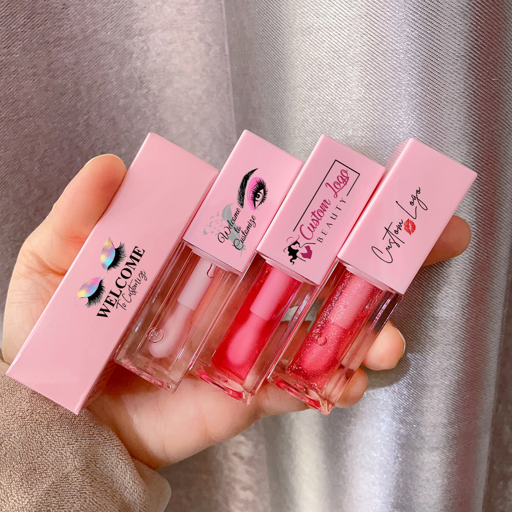 Low MOQ OEM Makeup Clear Plumping Lipgloss  Vegan Private Label Moisturizing Fruity Tinted Lip Oil Lip Gloss