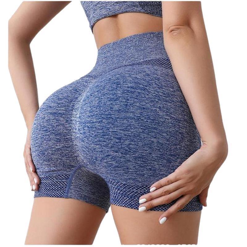 Sports Fitness Yoga Shorts short shorts no panties Popular Low Price Scrunch Butt Seamless 2 Piece Yoga Shorts Sports Bra Ladies