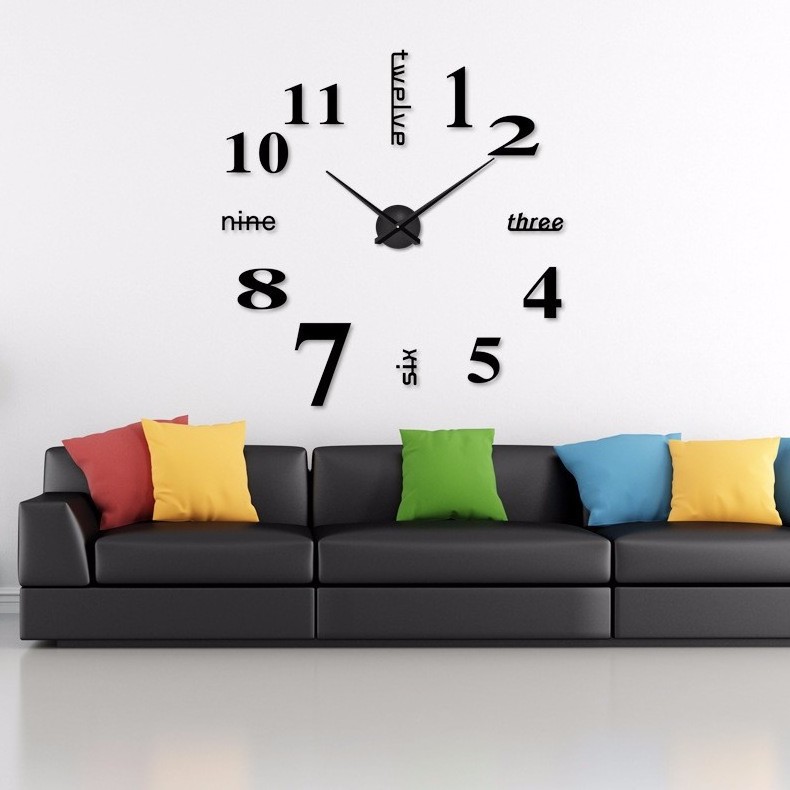 Super large DIY European style creative living room wall clock art clock