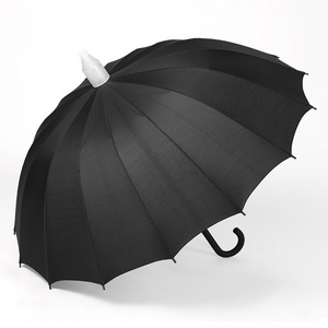 Factory Price Big Size 16 Bone Umbrella Straight Umbrella with plastic sleeve