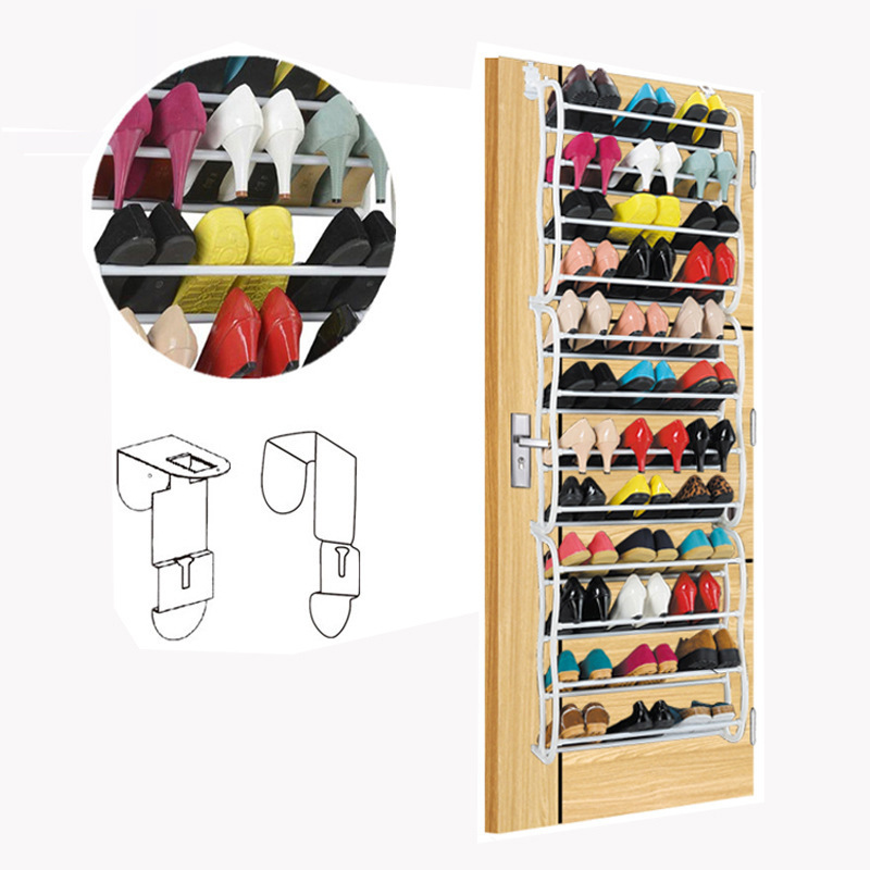 Wall-mounted multilayer assembled shoe rack