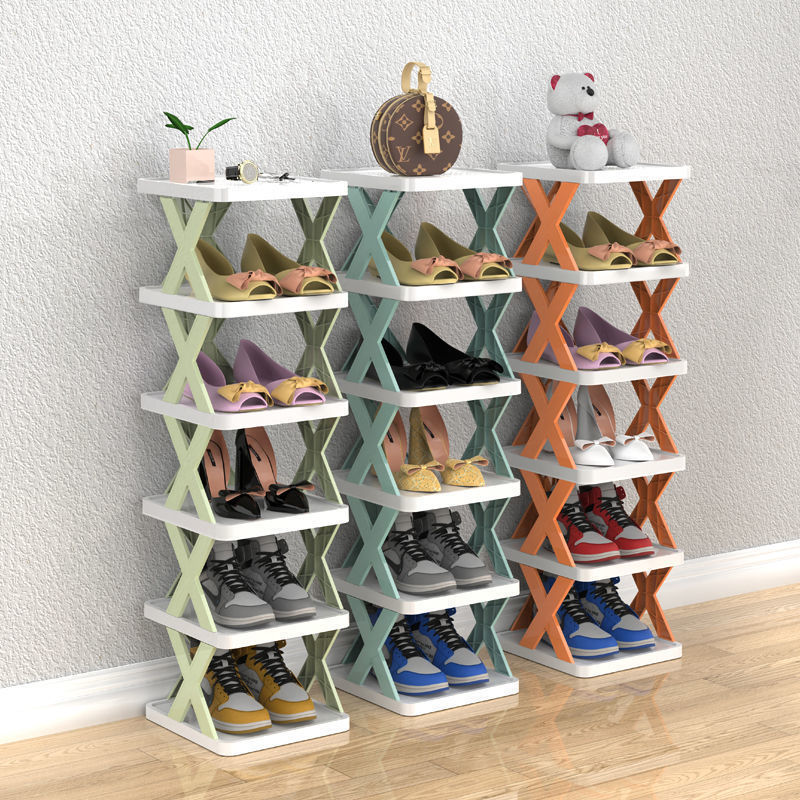 The household shoe display rack can be stacked with multi-layer shoe storage racks