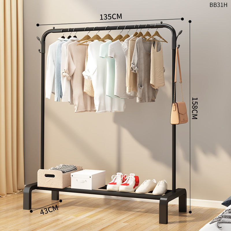 Clothes Hanger Floor Standing Bedroom Clothes Hanger Balcony Dormitory Simple Wardrobe