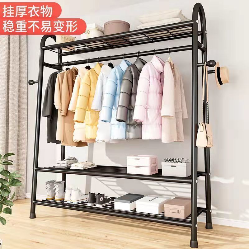 Clothes Hanger Floor Standing Bedroom Clothes Hanger Balcony Dormitory Simple Wardrobe