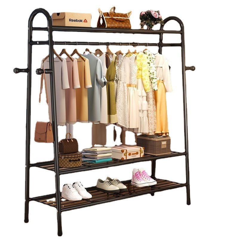 Clothes Hanger Floor Standing Bedroom Clothes Hanger Balcony Dormitory Simple Wardrobe