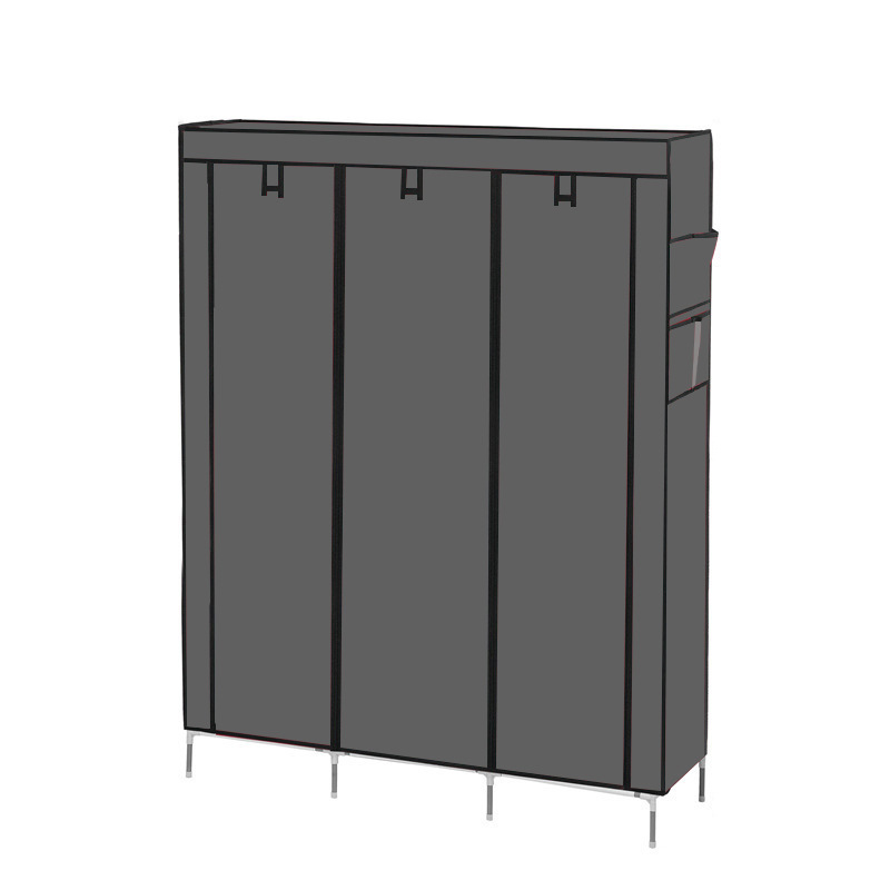 Hot selling fabric wardrobe Simple non-woven fabric wardrobe Reinforced storage wardrobe