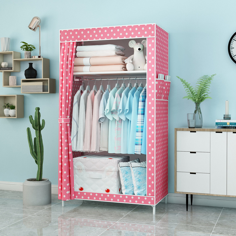 Hot selling fabric wardrobe Simple non-woven fabric wardrobe Reinforced storage wardrobe