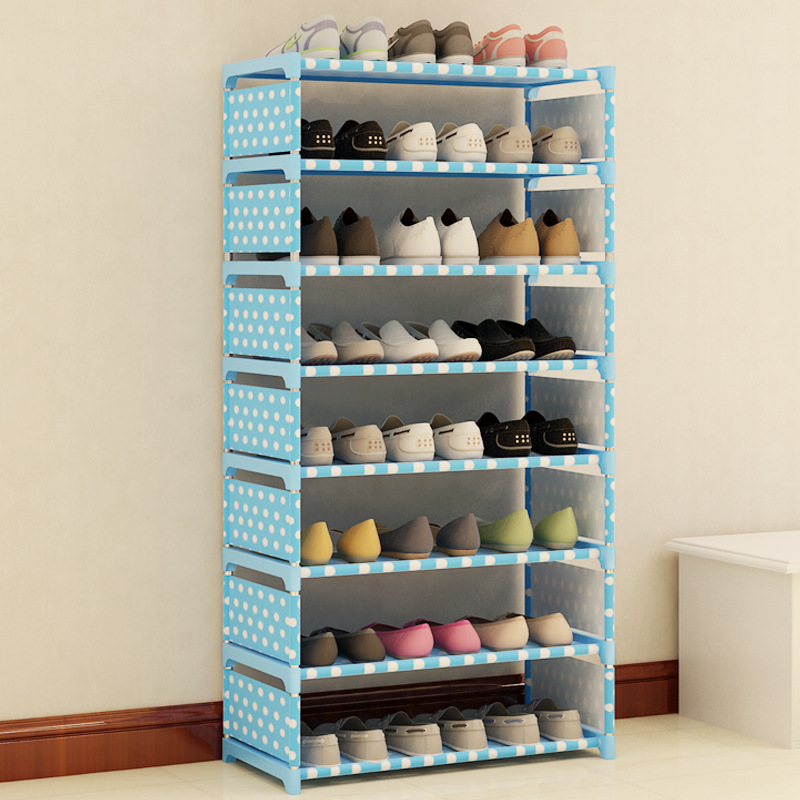 Multi layer dustproof storage and floor organized shoe rack