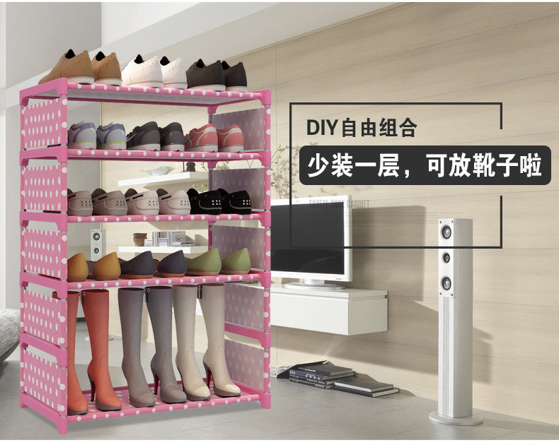 Multi layer dustproof storage and floor organized shoe rack