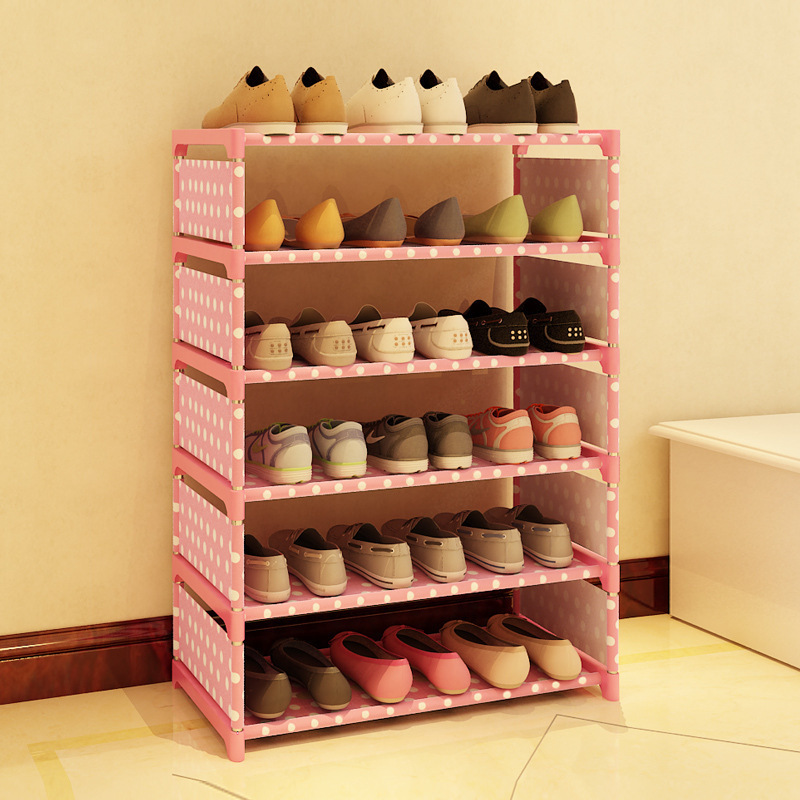 Multi layer dustproof storage and floor organized shoe rack