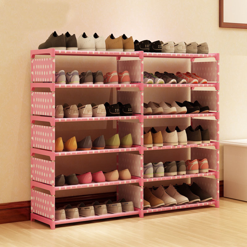 Multi layer dustproof storage and floor organized shoe rack