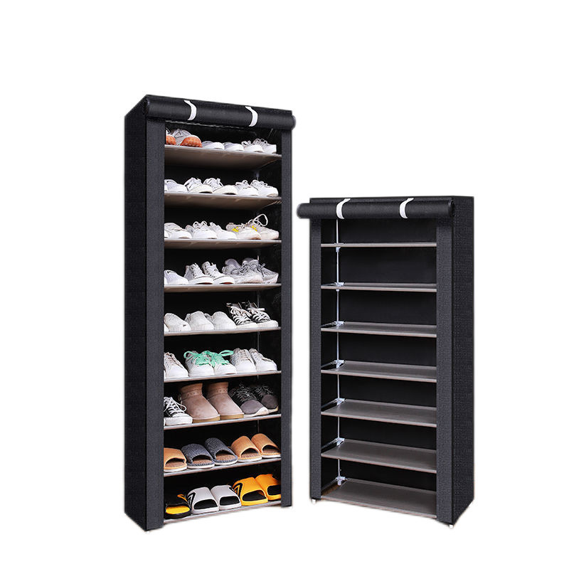 Household dustproof shoe cabinet single row simple multi-layer shoe rack without zipper