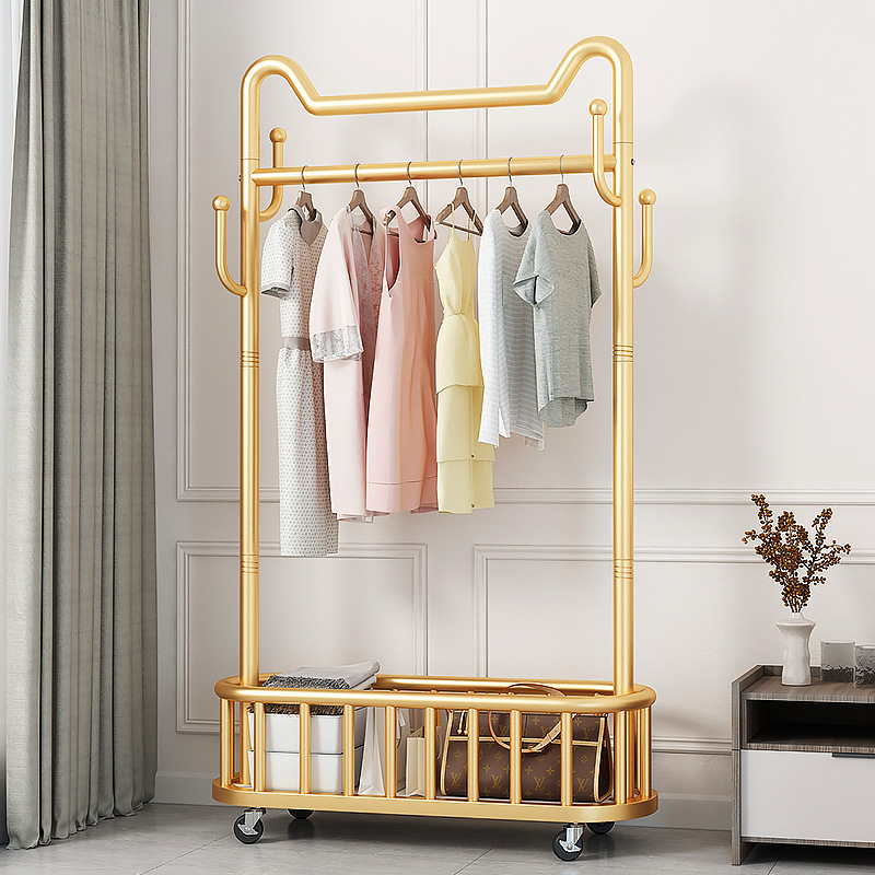 Simple European and American indoor floor standing coat rack