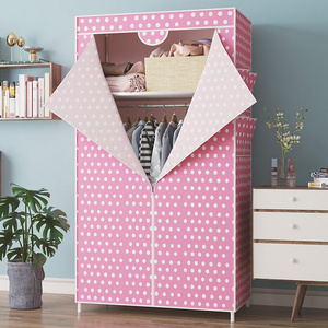 Wardrobe Fashionable, Simple and Foldable, Assembled Wardrobe for Girls, Assembled Bedroom Cabinet