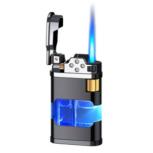 Inflatable direct fire lighter with light