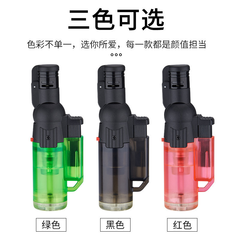 Windproof Direct Charge Lighter Inflatable Foldable Curved Flame Gun