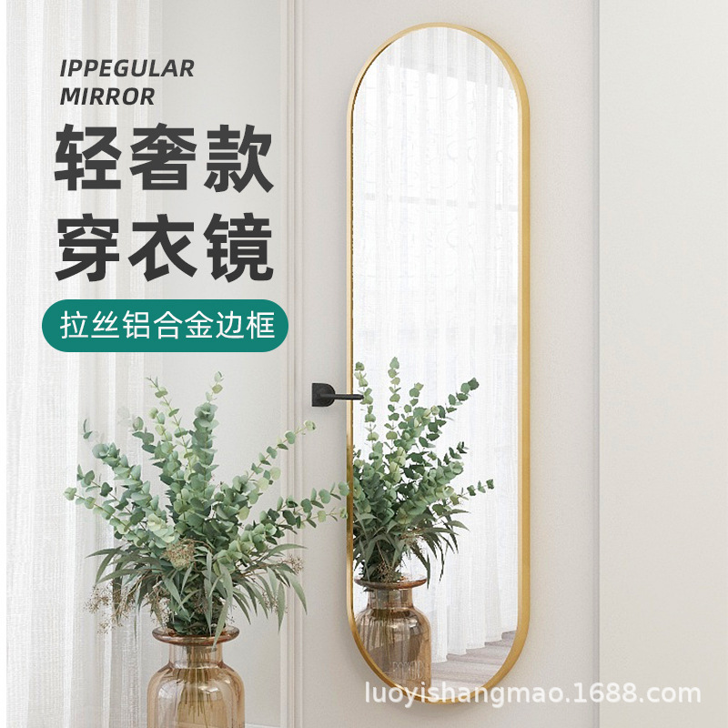 Full body mirror, household wall mounted adhesive mirror, door mirror, girl bedroom dressing mirror