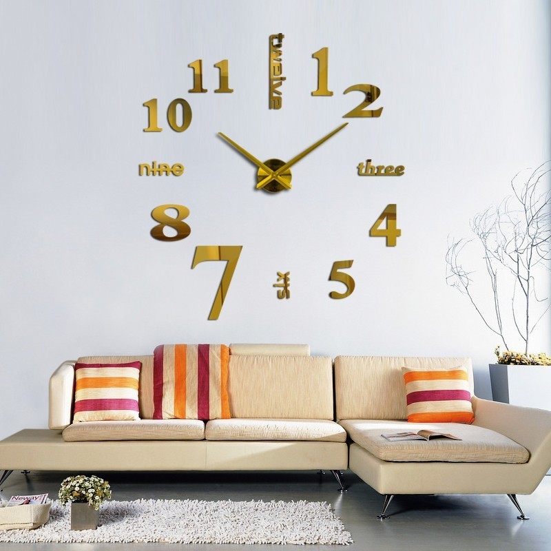 Super large DIY European style creative living room wall clock art clock